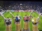 Preview: Fussball Zinndeckel für Bierflaschen Gelb-Weiss